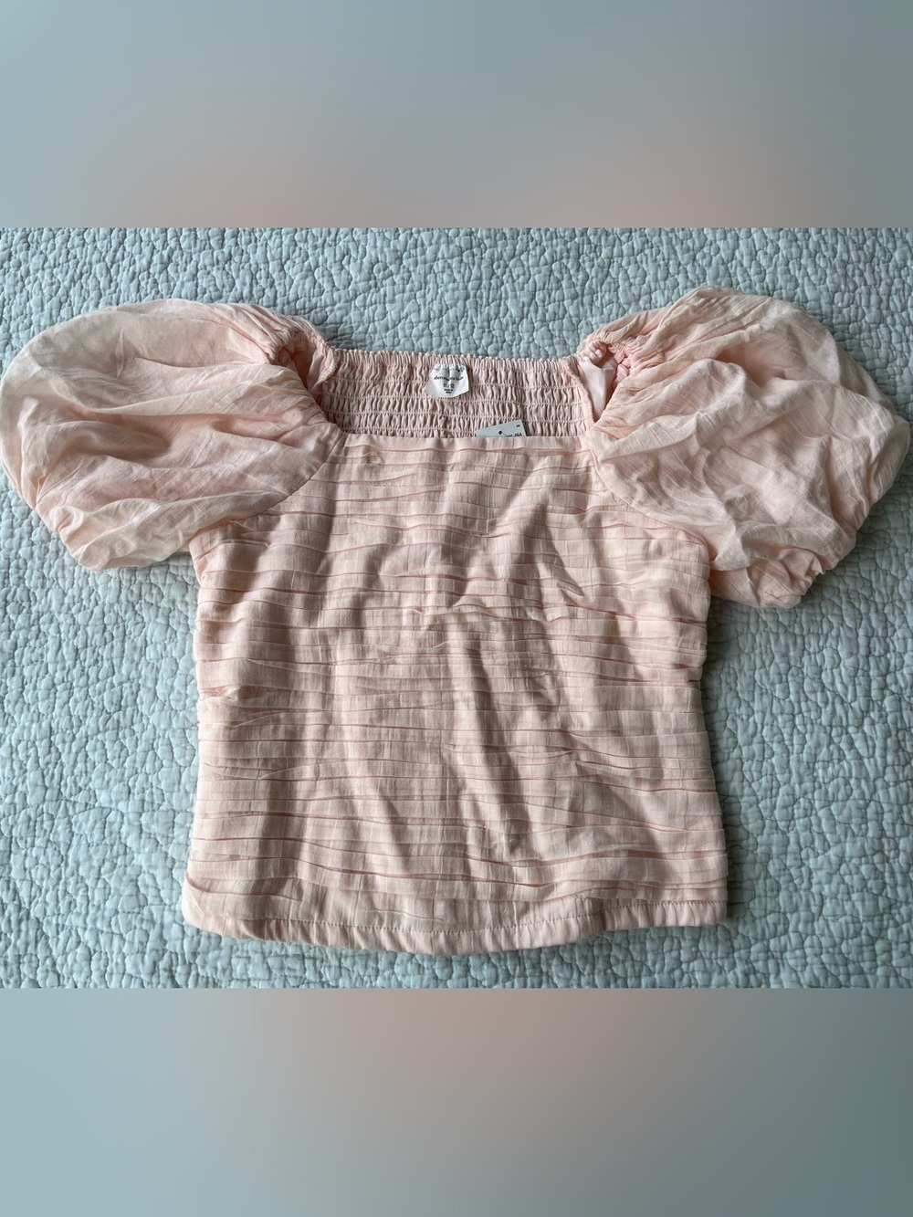 Abercrombie Kids puff sleeve top new with tags